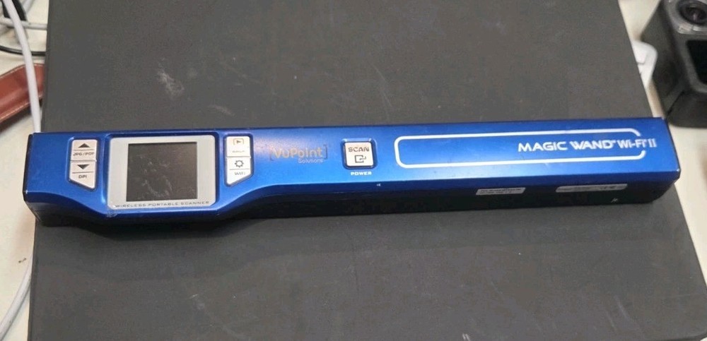 VuPoint Solutions Magic Wand II Handheld Document Scanner Blue Works @