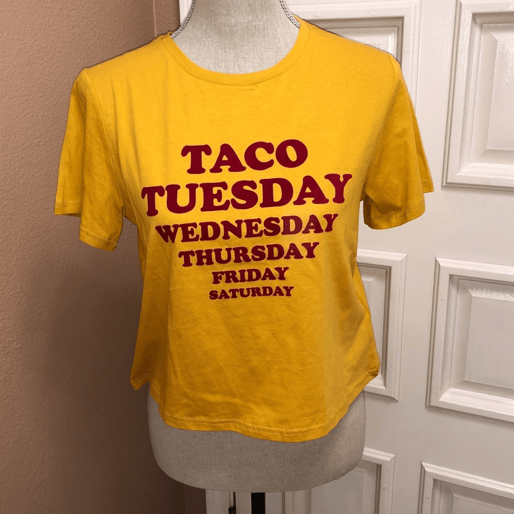 Minkpink Mustard Taco Week Tee in XS