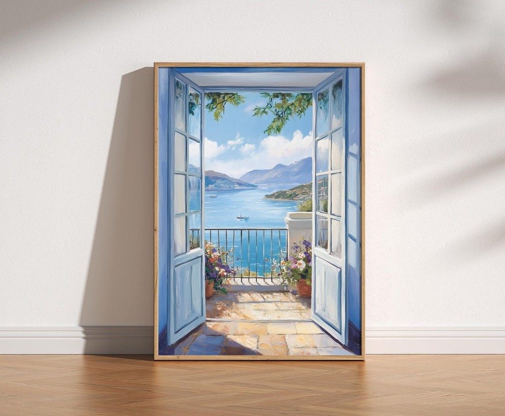 Henri Matisse Open Window Poster Fauvism Mediterranean Lake Como Wall Art Decor