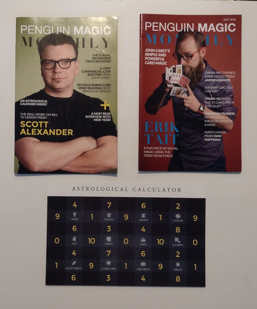 2 Penguin Magic Monthly Magazines July & August 2018
