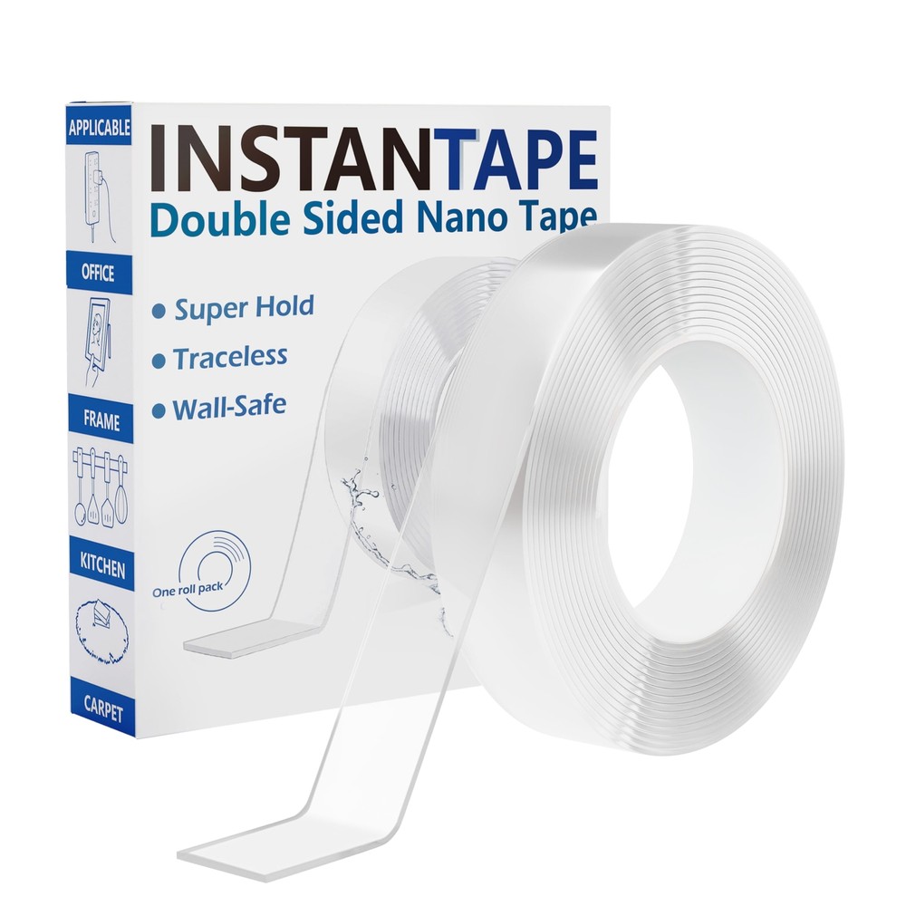 INSTANTAPE Double Sided Adhesive Nano Tape, Heavy Duty Mounting Tape, Removab...