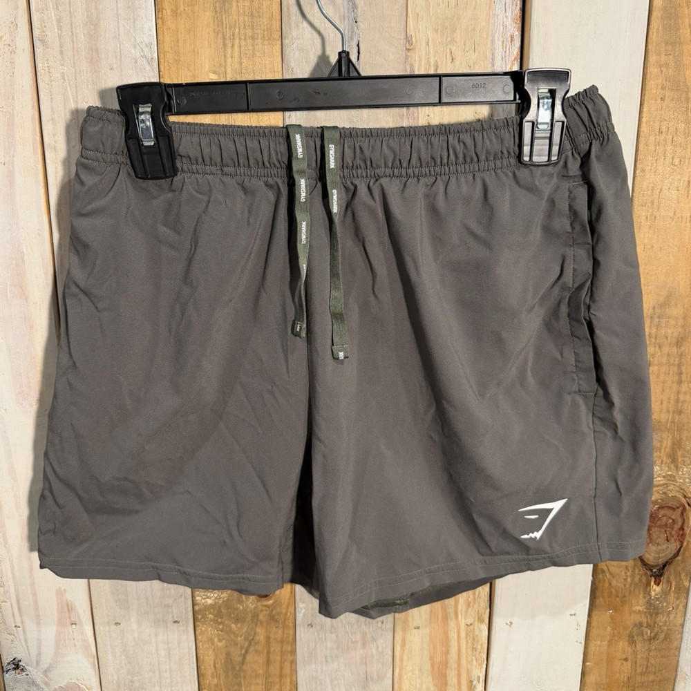 Gymshark Men's Olive Green Athletic Shorts Size S 3