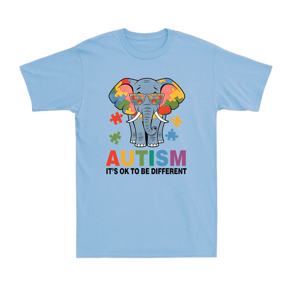 Elephant It's Ok To Be Different Funny Autism Awareness Inspiration Gift T-Shirt