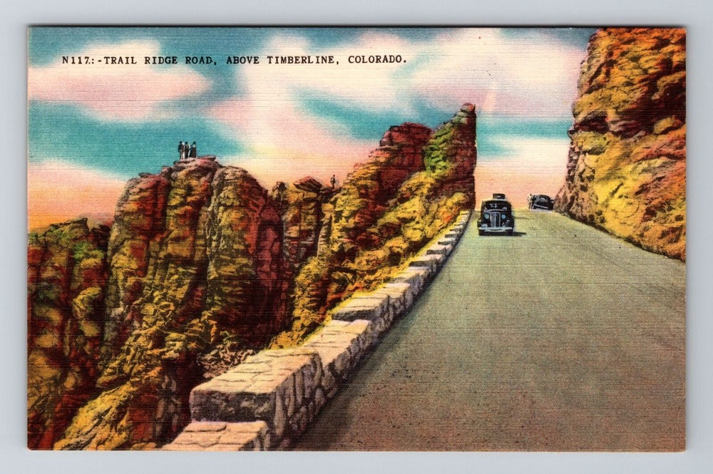 CO-Colorado, Trail Ridge Road Above Timberline, Vintage Postcard