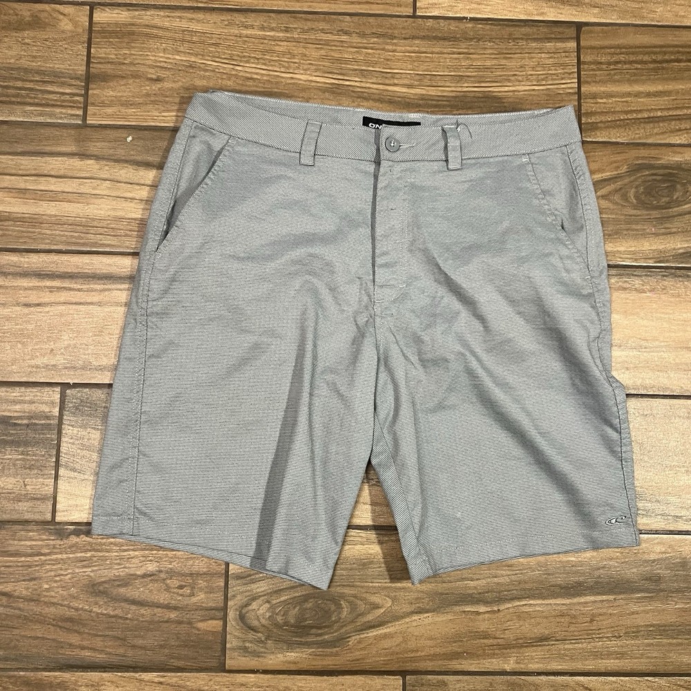 O'Neill Chino Shorts Mens Size 36 Gray Poly Viscose Blend Surf Casual