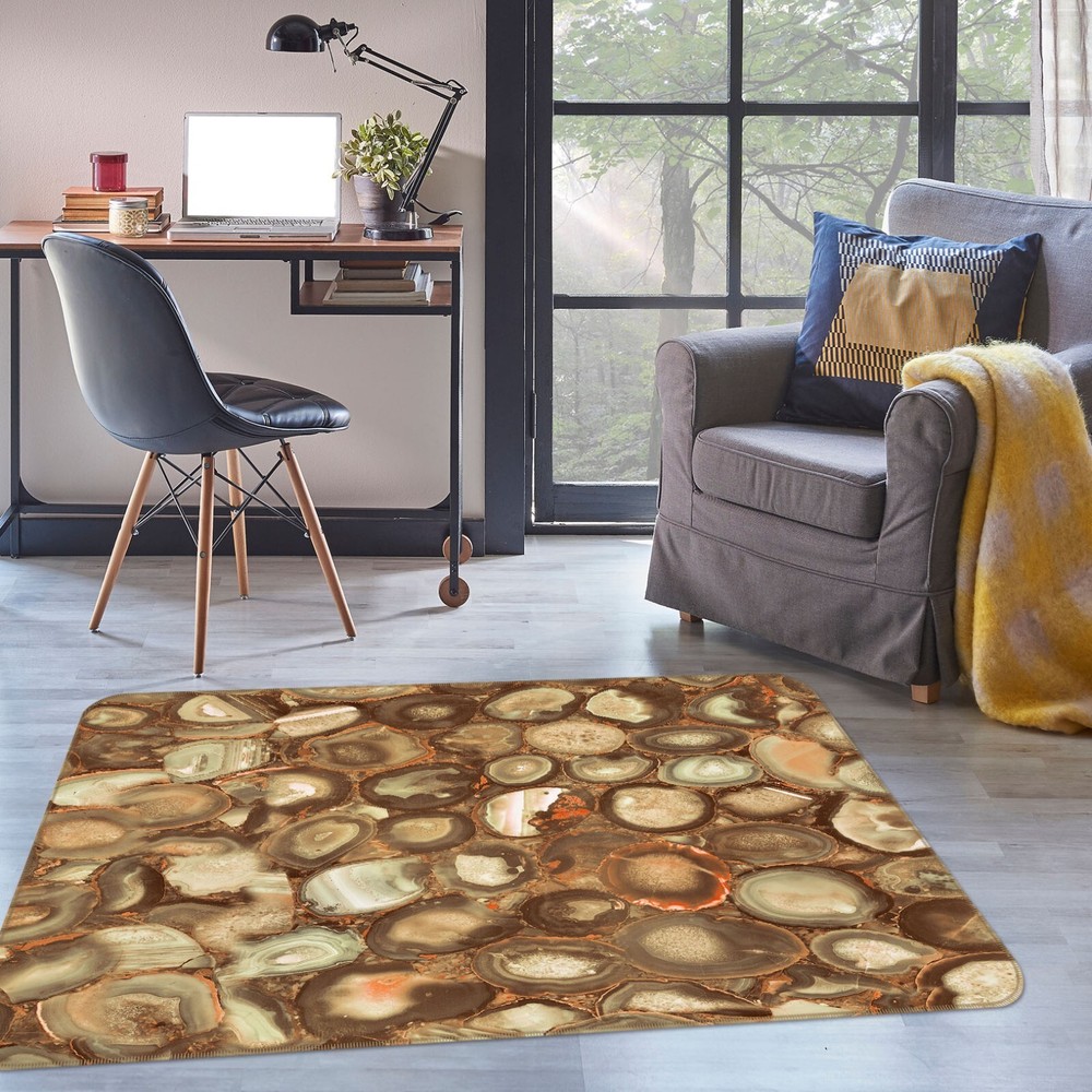 3D Brown Texture ZHUC2314 Game Non Slip Carpet Mat Photo Carpet Amy