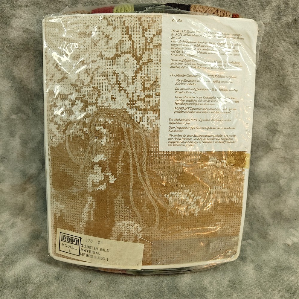 Vintage ROPI Modell U Meersburg 1 Gobelin Needlepoint Kit  Wool Art
