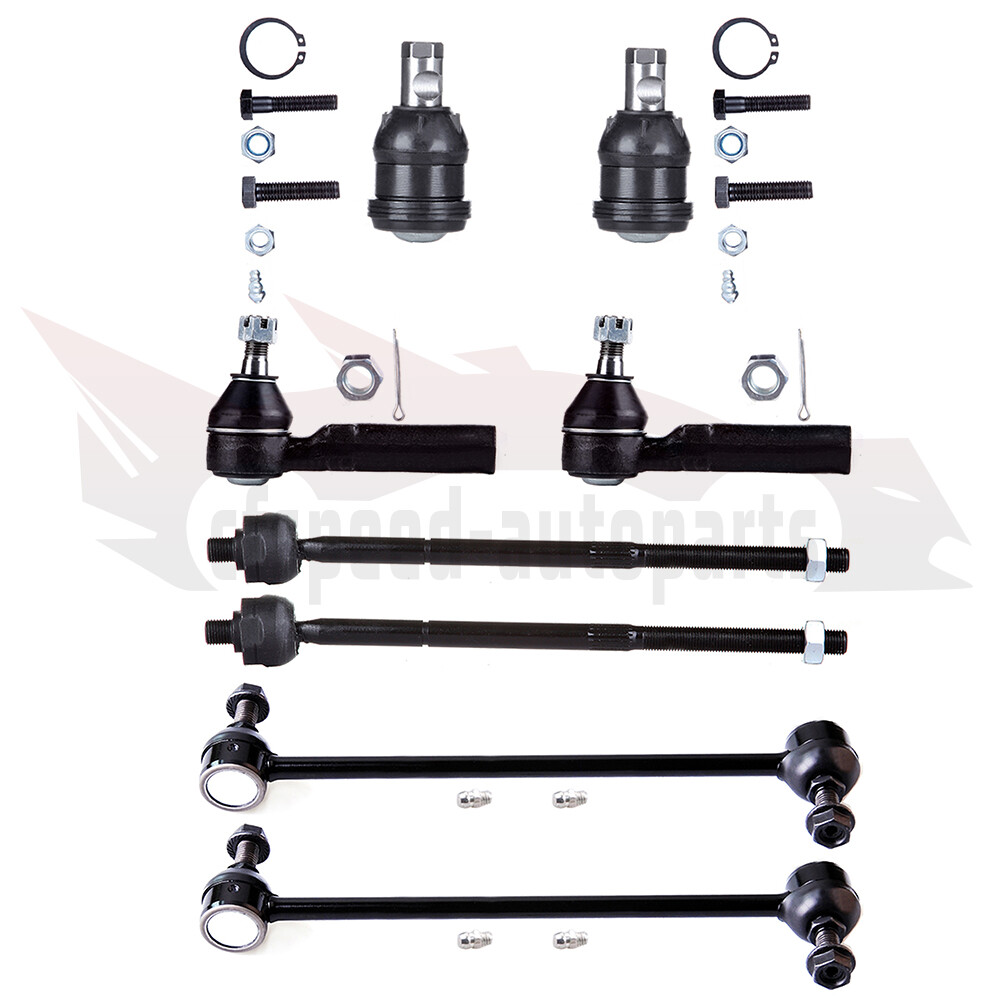 8pcs Front Suspension Kit for 2000 Chrysler Grand Voyager - Ball Joints, Sway Bar Links, Tie Rod Ends
