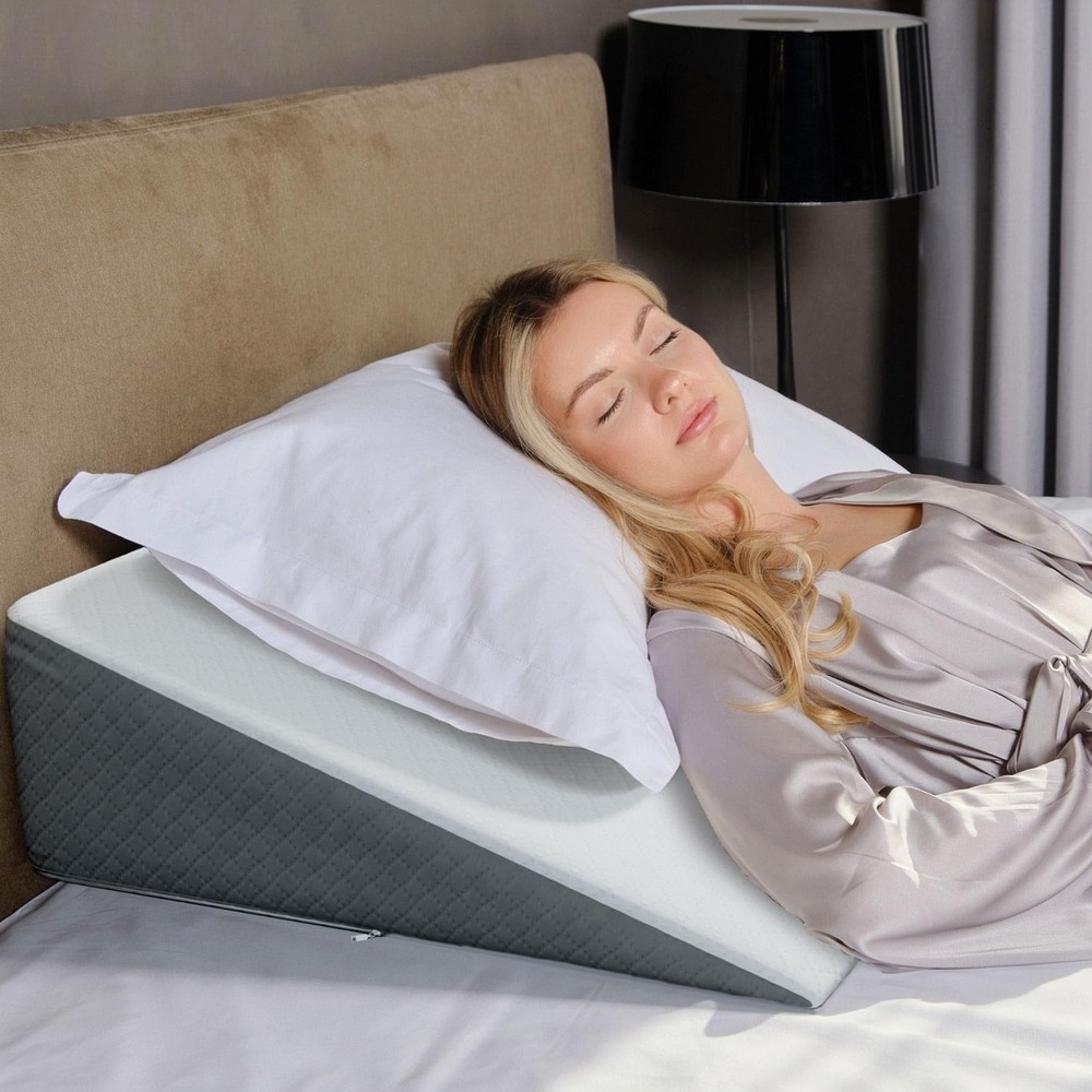 Kolbs Bed Wedge Pillow for Sleep Apnea Acid Reflux Relief and Comfortable Sleeping Support