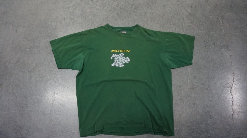 Vintage Michelin Man Car Tire Company Shirt Salvage Size XL