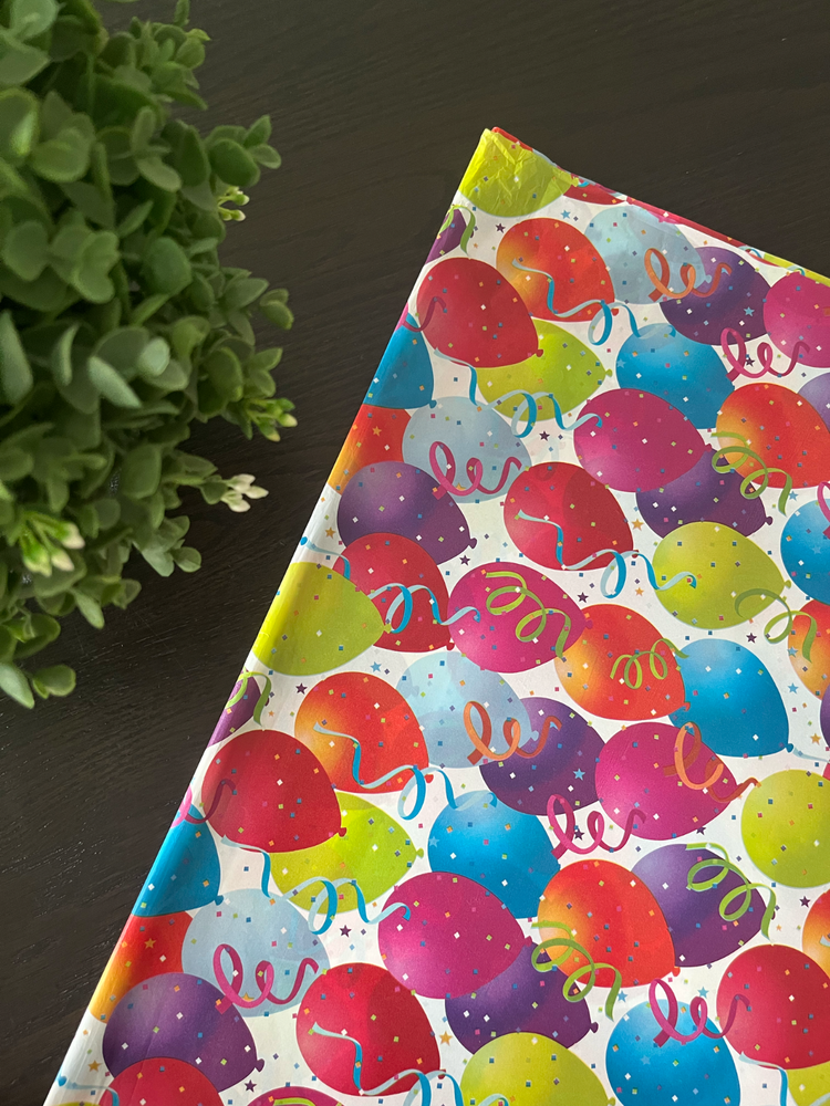 BALLOONS Design Tissue Paper Sheets Choose Size & Package Amount