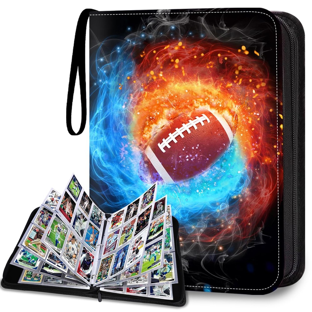 Football Card Binder with 900 Pockets for Sports and Trading Cards