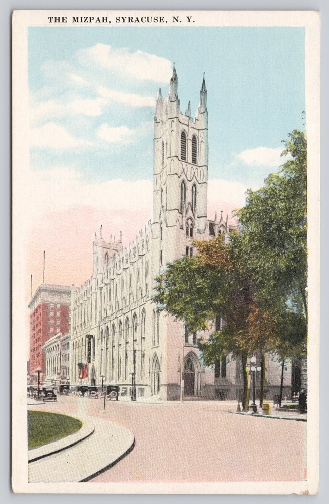 Vintage White Border Postcard The Mizpah Syracuse NY Colorchrome 1915-1930