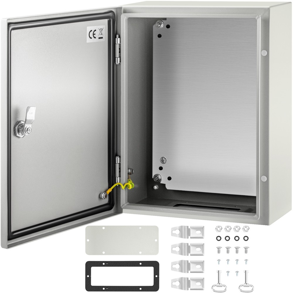 VEVOR 16x12x6in IP65 Carbon Steel Waterproof Electrical Enclosure Box