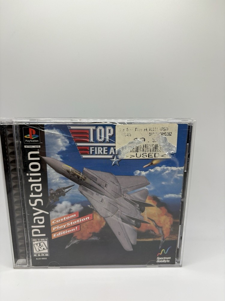 Top Gun Fire At Will Sony PlayStation 1 PS1 Cib Tested and Working