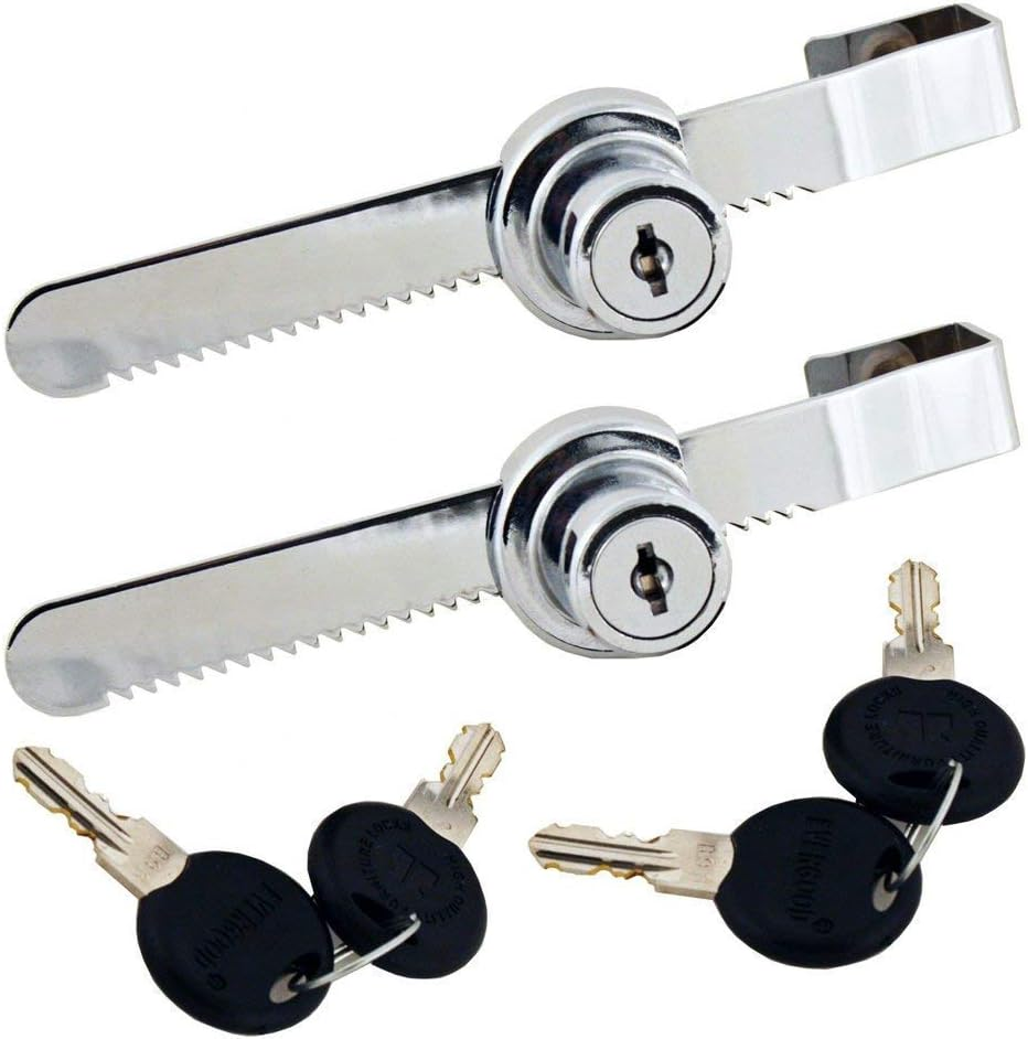 Chrome Sliding Glass Door Ratchet Lock Keyed Alike for Display Case