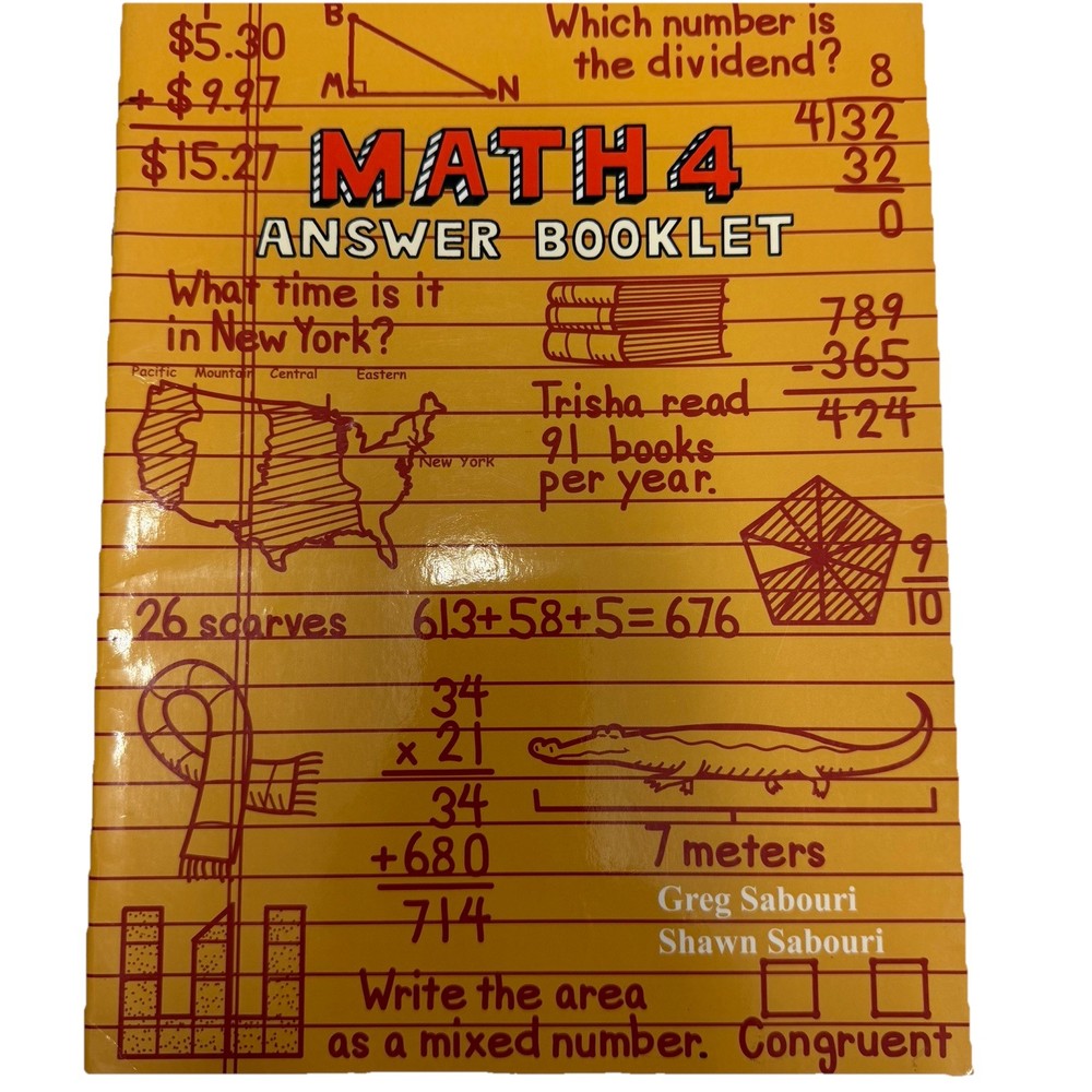 Teaching Textbooks Math 4 Answer Booklet Shawn Sabouri Greg