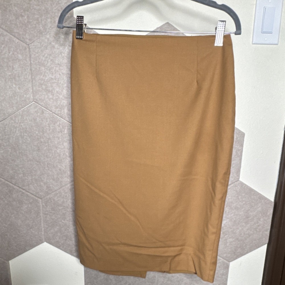Alex Marie Brown Solid Pencil Skirt Knee Length Women’s Size 4
