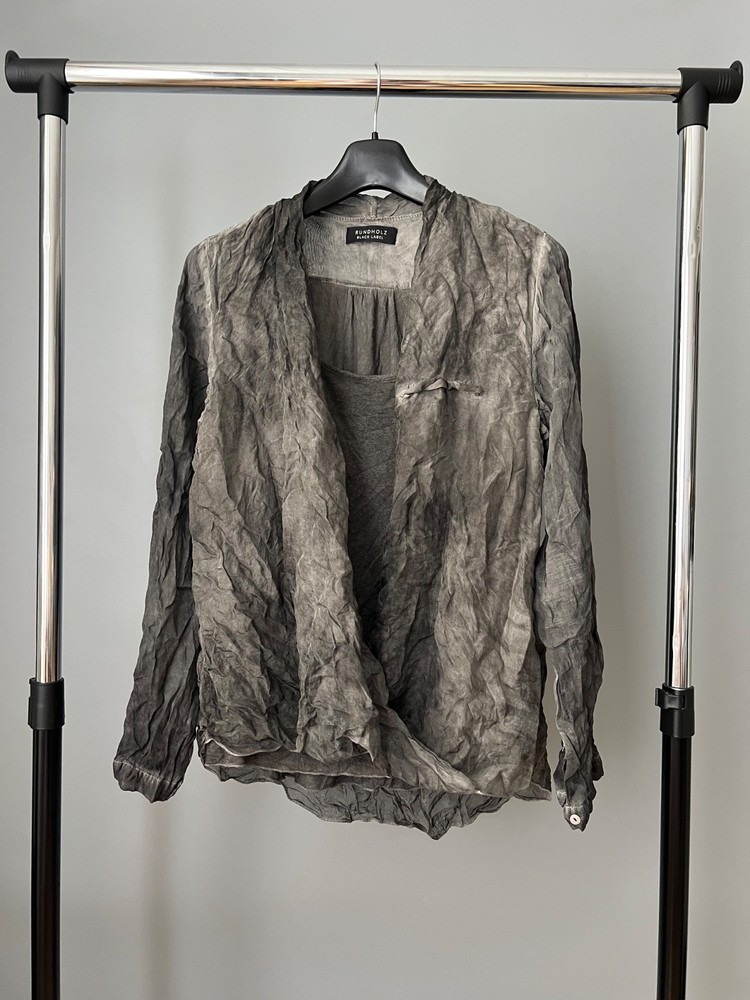 Rundholz women avant garde gray blouses shirt long sleeve size M