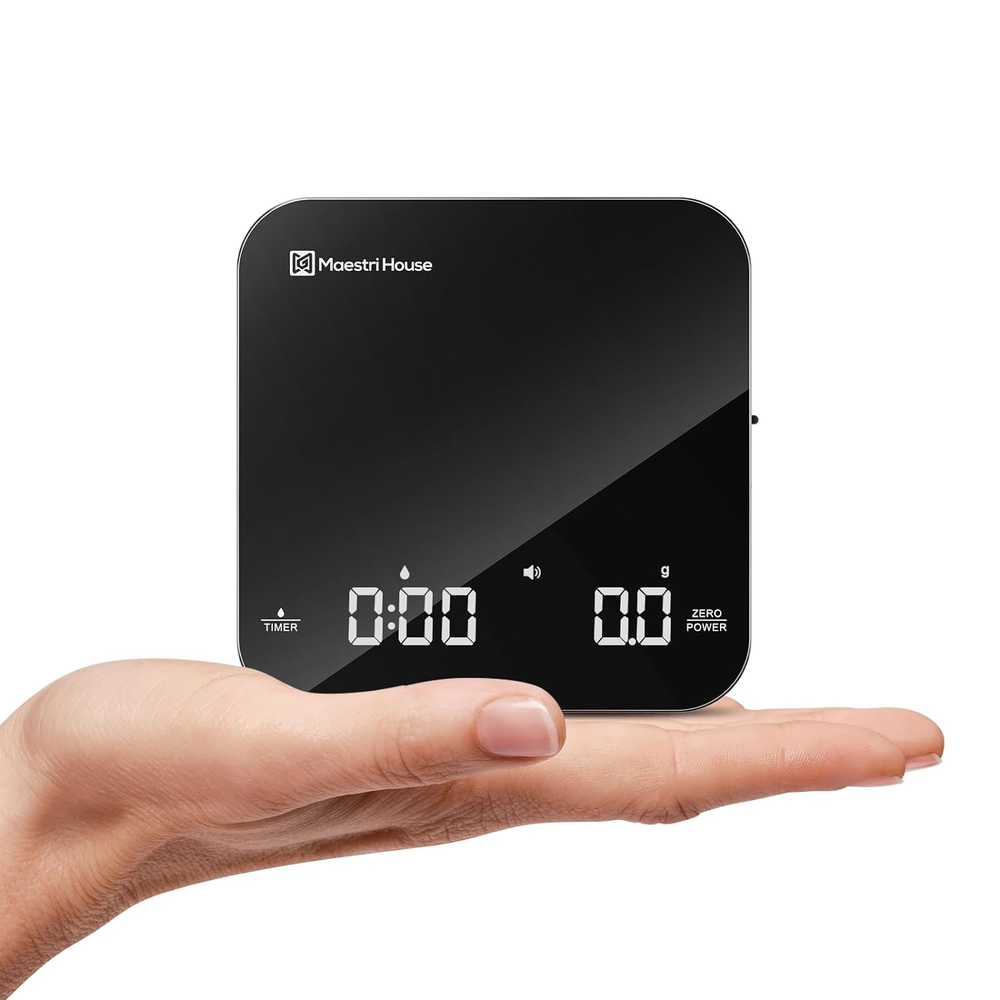 Mini Coffee Scale with Timer, USB-C Rechargeable Espresso Scale, 2Kg/0.1G Accura