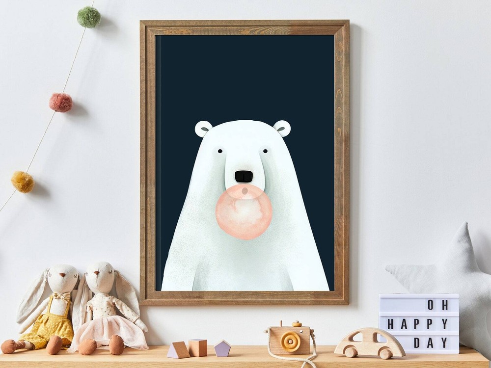 Bear Bubbles Animals Bubblegum Animals Blowing Bubbles Polar Bear Nursery Decor