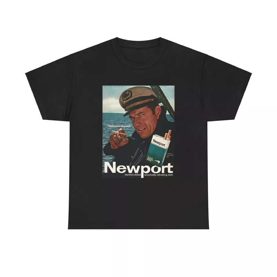 Newport T-shirt vintage sailor cigarette advertising Unisex Heavy Cotton Tee