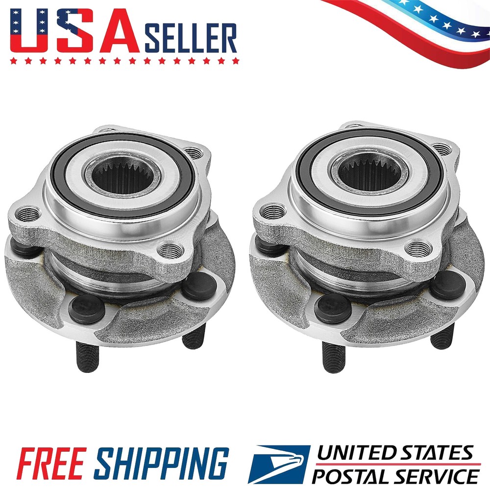 Front Wheel Hub Bearings 5 Lug Pair For Subaru Forester Impreza XV Crosstrek WRX