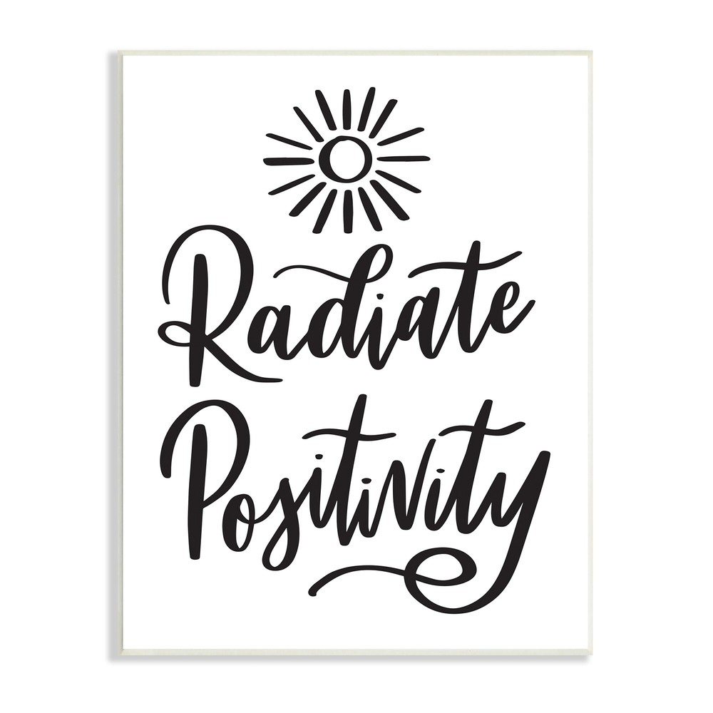 Stupell Minimalist Radiate Positivity Motivational Phrase Decor