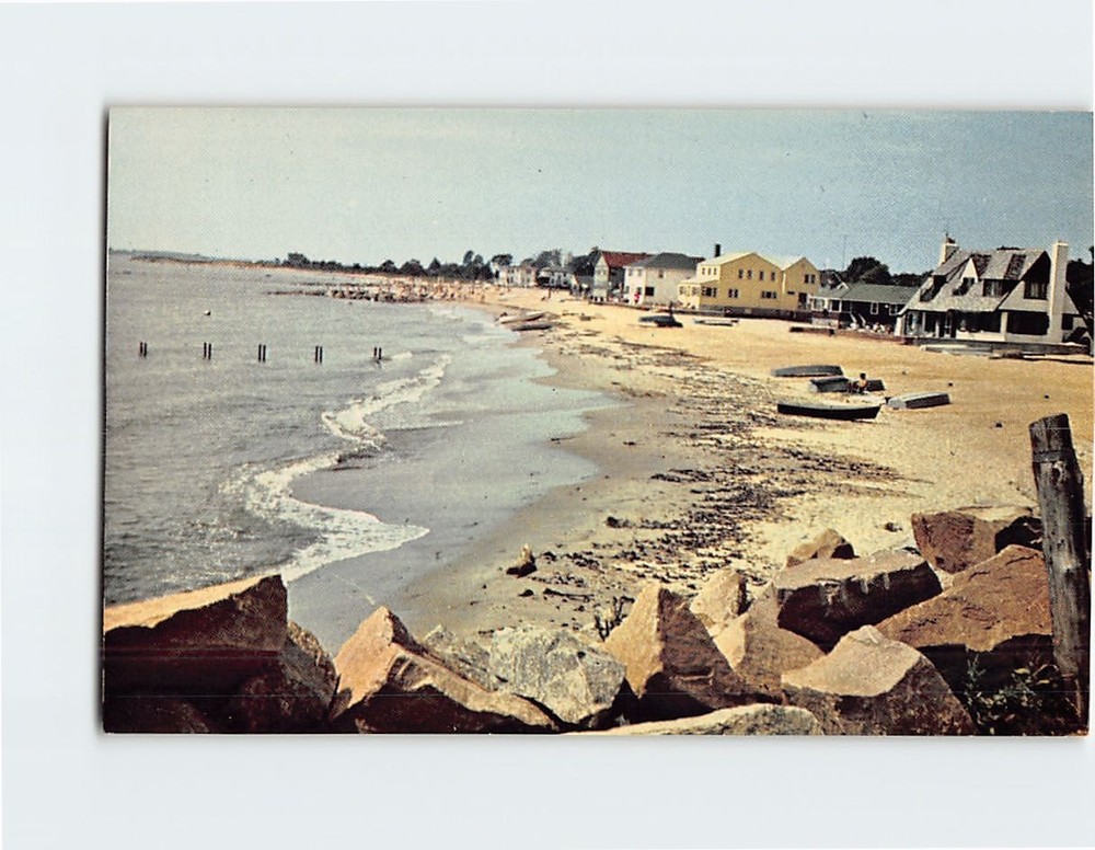 Postcard White Sands Beach Old Lyme Connecticut USA