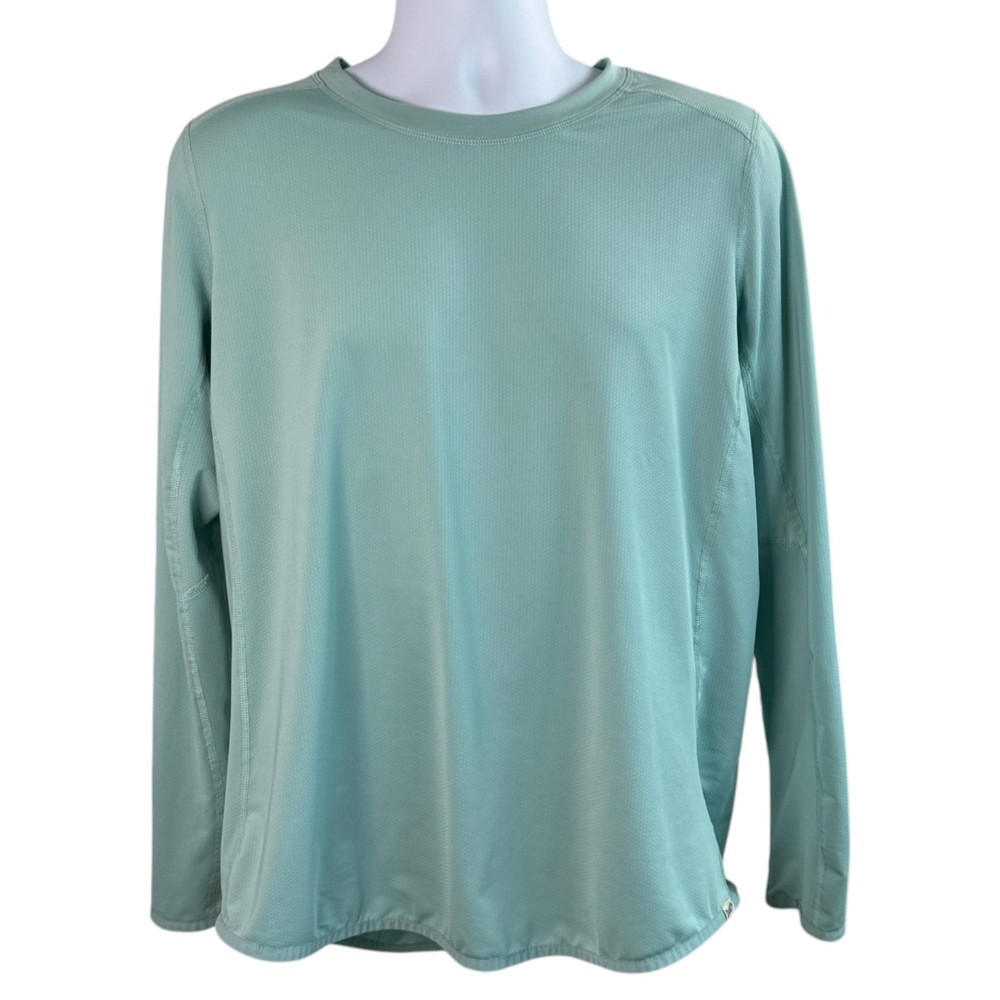 Duluth Trading Womens Armachillo Sunperior Top XL Green Cooling UPF Quick Dry