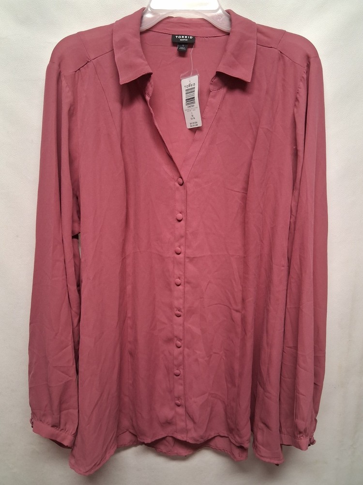 Torrid Harper Size 1 Button Up Long Sleeve NWT Lot#1