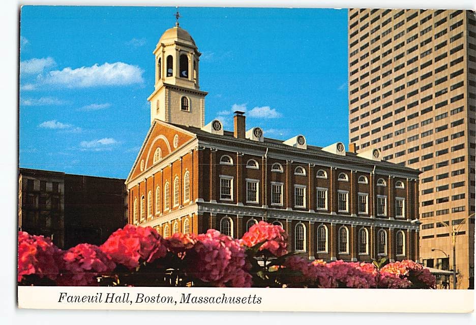 Postcard Faneuil Hall Boston Massachusetts USA
