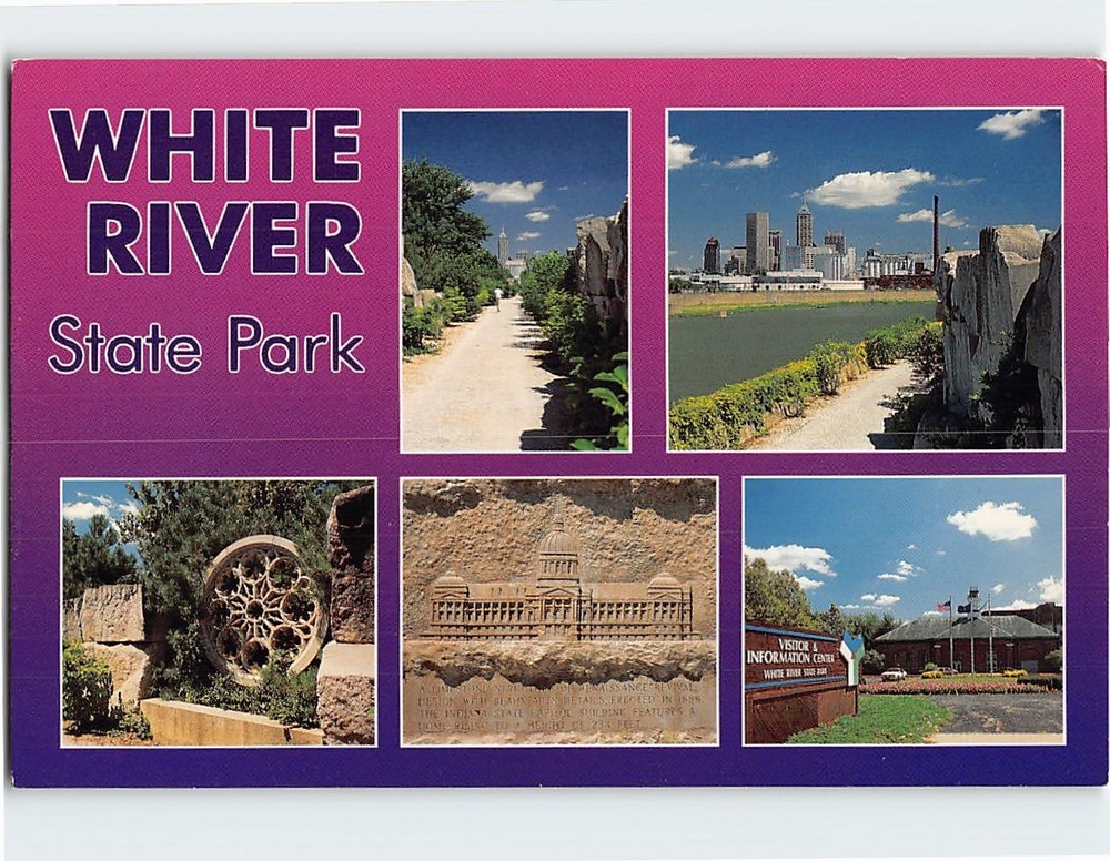 Postcard Scenes & Views White River State Park Indiana USA