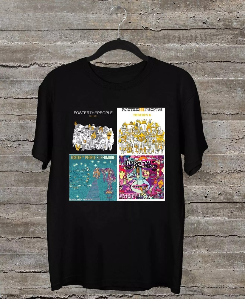 Foster The People Collection Album Short Sleeve Black All Size Shirt