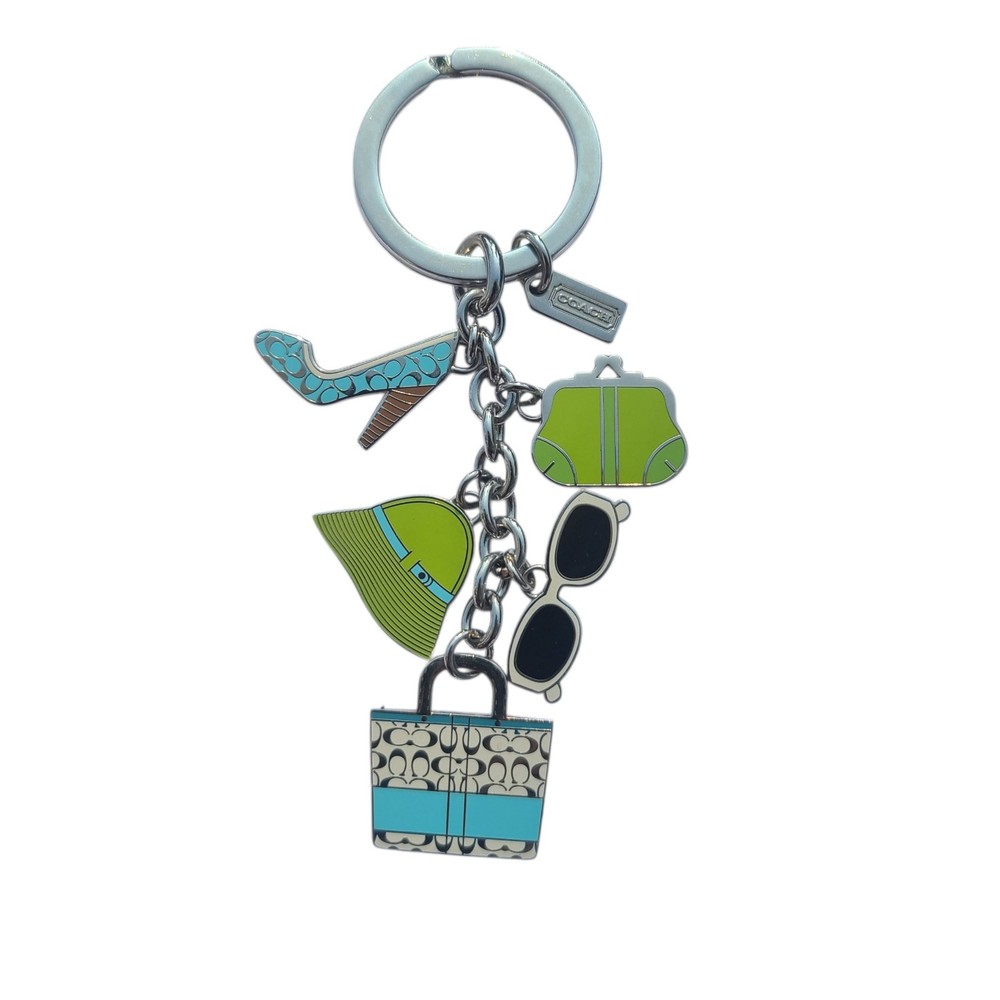Coach Summer Fashion Set with Bag, Hat, Heels, Sunglasses & Keychain Charm