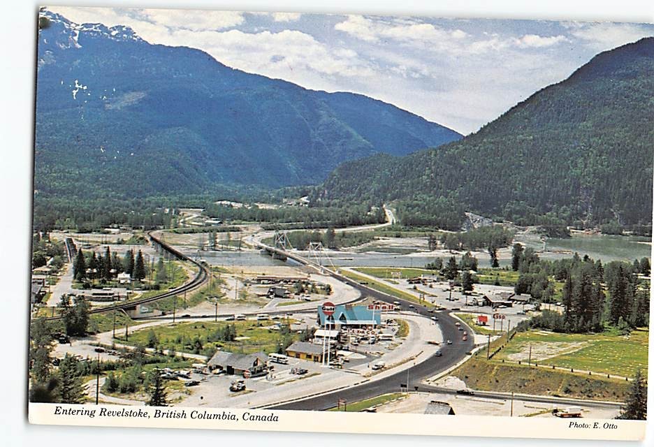 Postcard Entering Revelstoke BC Canada
