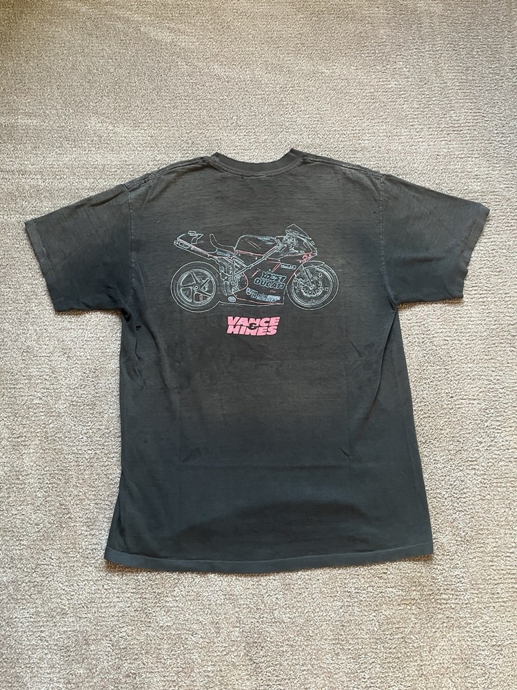 VTG 90’s Ducati Motorcycle Thrashed Faded Black Tee