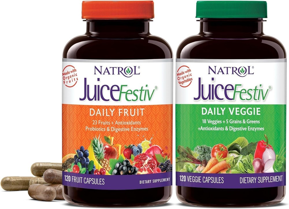 Natrol JuiceFestiv Daily Fruit & Veggie, 240 Capsules