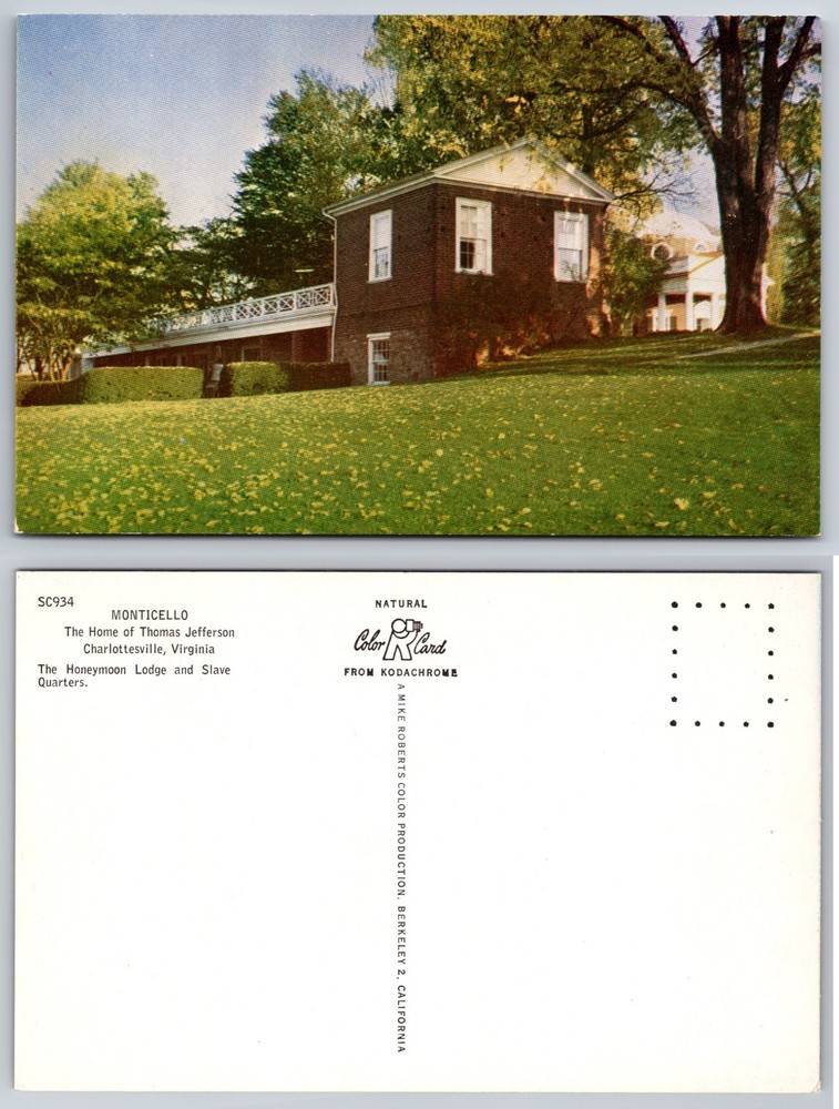 Monticello Honeymoon Lodge Charlottesville Virginia Postcard