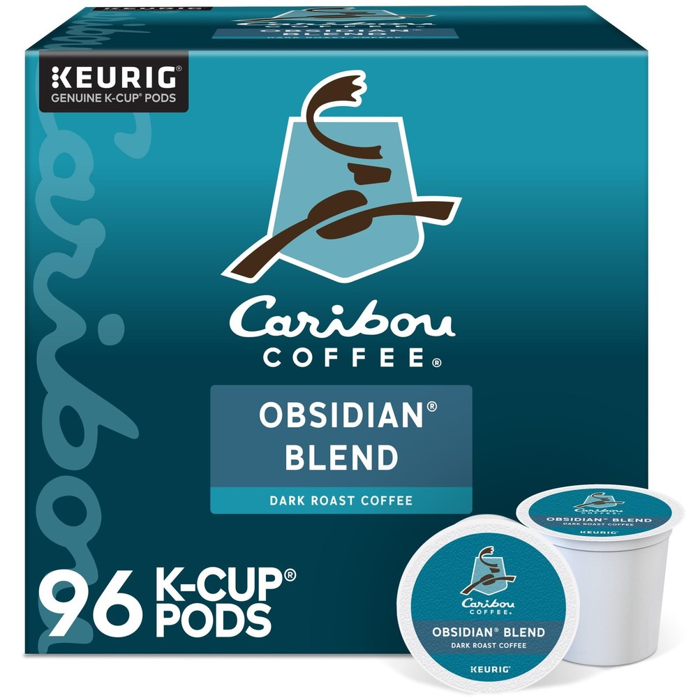 Caribou Coffee Obsidian Medium Roast Keurig K-Cup Pods Pack of 96