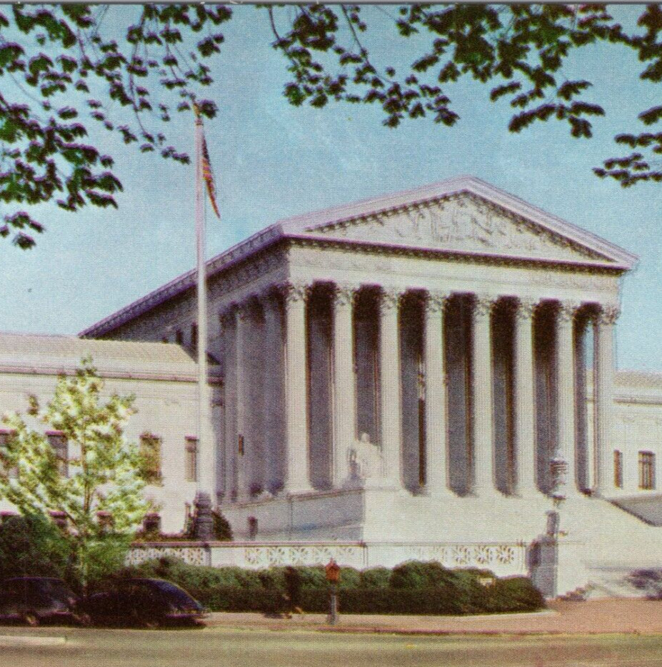 US Supreme Court Building, Washington DC 1950s Vintage CAPSCO Postcard Unposted
