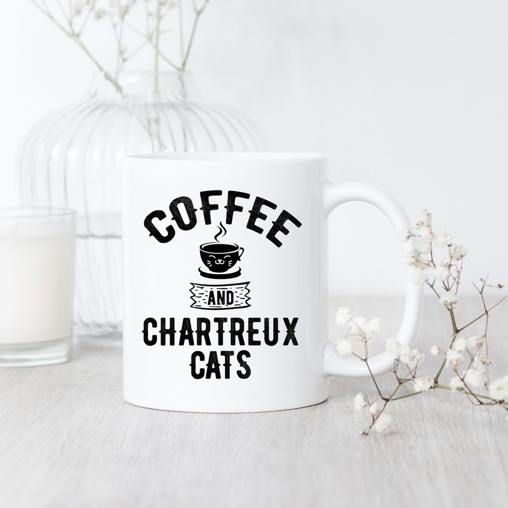 Coffee And Chartreux Cats Mug Chartreux Mug Chartreux Gift Chartreux Lover