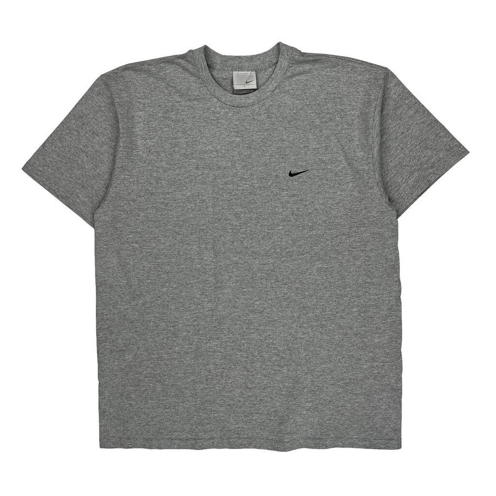 Nike T-Shirt - Large Gray Cotton