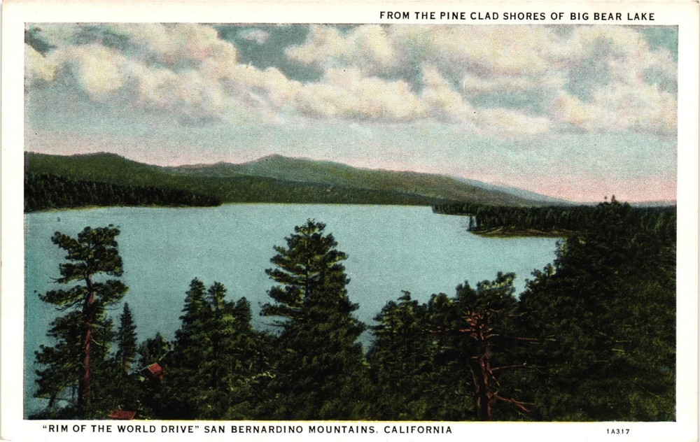 CALIFORNIA Big Bear Lake San Bernardino Mountains c1932 CA Postcard