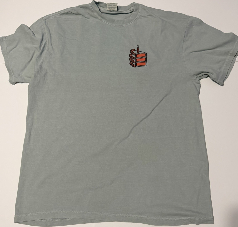 Comfort Colors Men's XL Green Heavyweight Graphic Logo Crew Neck Tee
