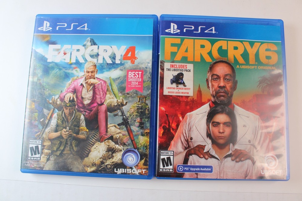 2 game lot/bundle: FarCry 4 + FarCry 6 (Sony Playstation 4, PS4) Tested/works