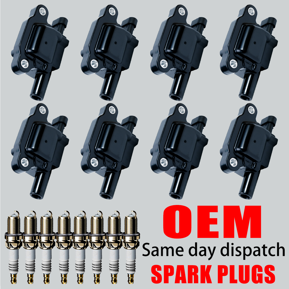 8X OEM Ignition Coil & 8X Iridium Spark Plug For Chevy Silverado GMC Yukon UF413