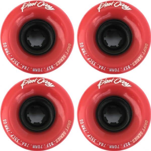 Blood Orange Drift Oxblood Red Skateboard Wheels - 70mm 78a (Set of 4)