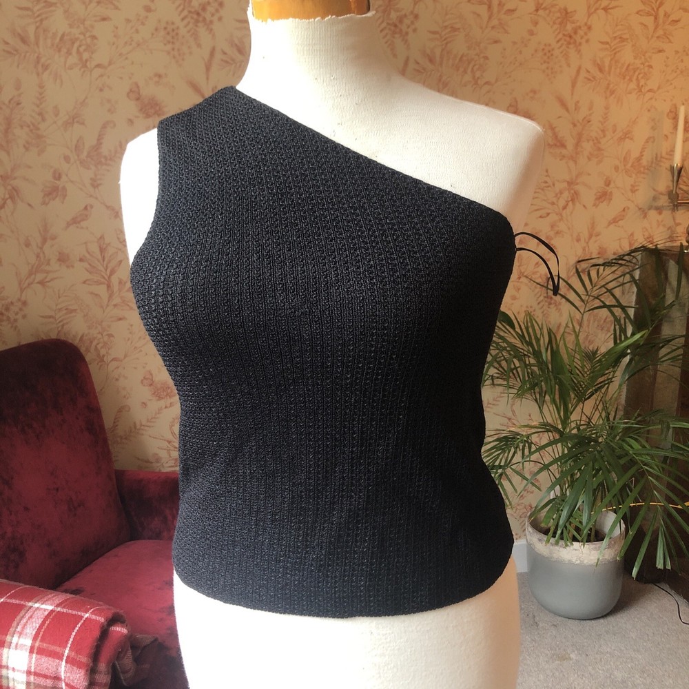 Free People Black Knitted Tank Top Size S Casual Chic Essential