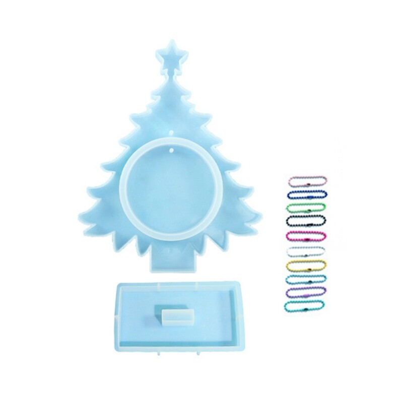 3D Ornament Resin Casting Mold for Christmas Tree Photo Frame Silicone Mold